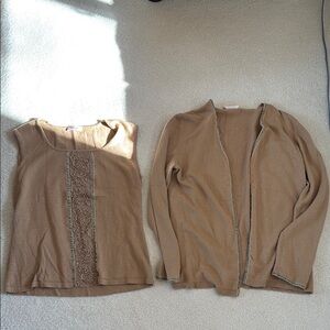Laurel Tan Sweater Set